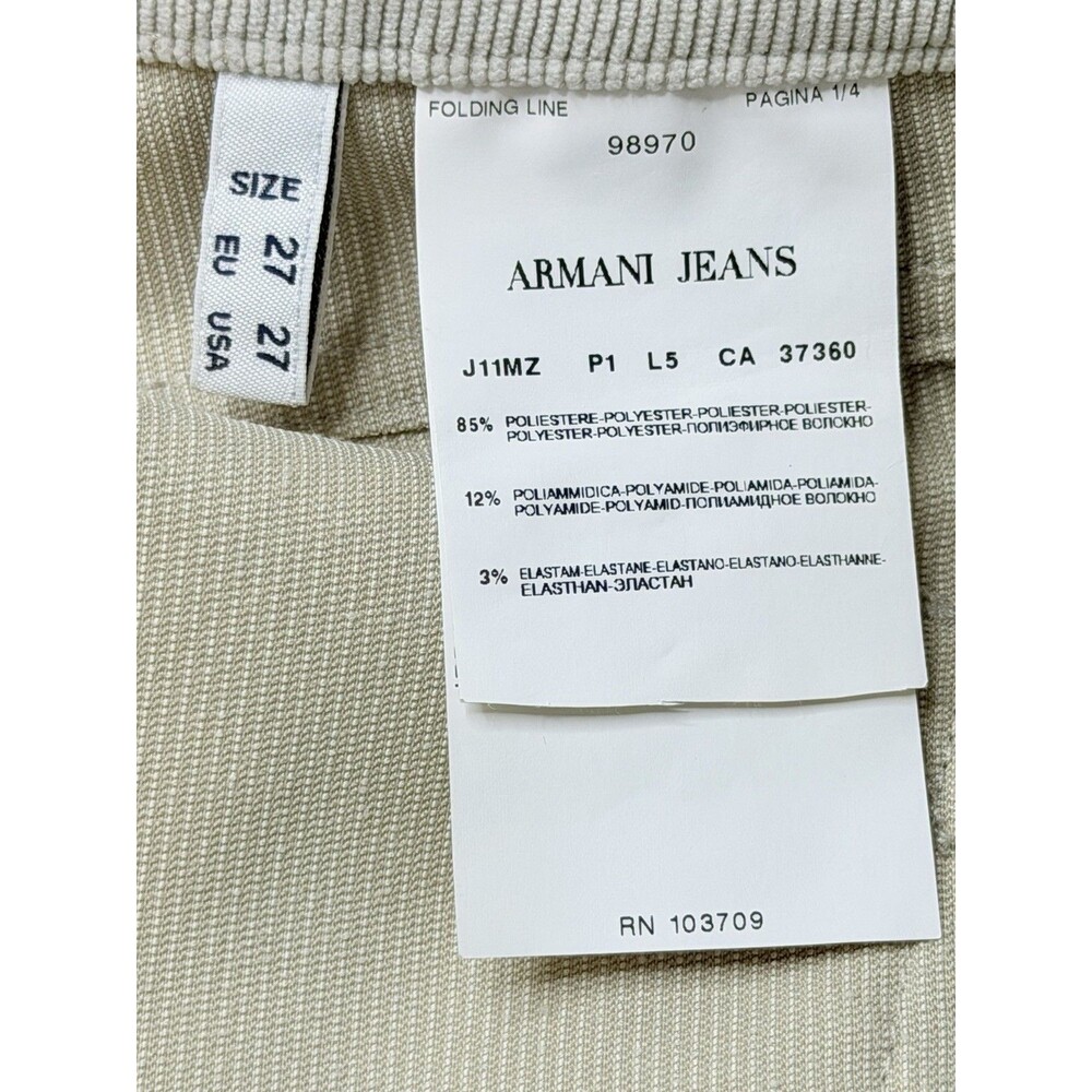 Armani Jeans Womens 27 Gray Corduroy Pants Bootcut Stretch Designer Italy 28x30 - Picture 12 of 13